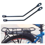 Maxbell 2 Pieces Flat Bracket for Bikes Accessories Bike Rear Rack Extension Bracket Bend Round Rack