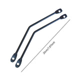 Maxbell 2 Pieces Flat Bracket for Bikes Accessories Bike Rear Rack Extension Bracket Bend Round Rack