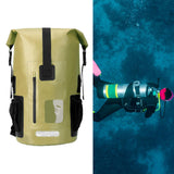 Maxbell 35 Liters Waterproof Backpack Dry Pack Dry Bag for Boating Sailing Versatile Green