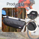 Maxbell Bicycle Front Frame Bag Stable Bike Top Tube Bag for Commuting Travel Hiking Black Green