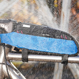 Maxbell Bicycle Front Frame Bag Stable Bike Top Tube Bag for Commuting Travel Hiking Black Blue