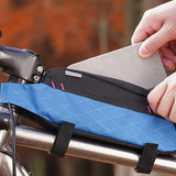 Maxbell Bicycle Front Frame Bag Stable Bike Top Tube Bag for Commuting Travel Hiking Black Blue