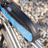Maxbell Bicycle Front Frame Bag Stable Bike Top Tube Bag for Commuting Travel Hiking Black Blue