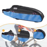 Maxbell Bicycle Front Frame Bag Stable Bike Top Tube Bag for Commuting Travel Hiking Black Blue