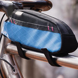 Maxbell Bicycle Front Frame Bag Stable Bike Top Tube Bag for Commuting Travel Hiking Black Blue