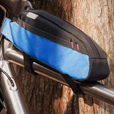 Maxbell Bicycle Front Frame Bag Stable Bike Top Tube Bag for Commuting Travel Hiking Black Blue