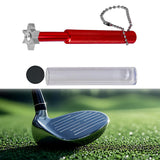 Maxbell Golf Club Groove Sharpening Sturdy 6 Heads for Sand Lob Ball Control Pitching Red