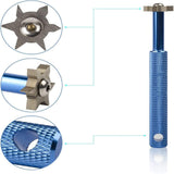 Maxbell Golf Club Groove Sharpening Sturdy 6 Heads for Sand Lob Ball Control Pitching Blue