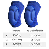 Maxbell Knee Pads High Elastic Breathable Kneepads for Dancing Basketball Volleyball Blue M