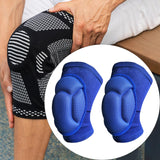 Maxbell Knee Pads High Elastic Breathable Kneepads for Dancing Basketball Volleyball Blue M