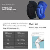 Maxbell Knee Pads High Elastic Breathable Kneepads for Dancing Basketball Volleyball Blue L