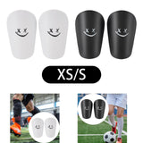 Maxbell 2Pcs Mini Soccer Shin Guards Gear Shin Pads Games Kids Adults Leg Protection White XS 8cmx5cm
