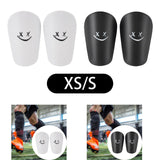 Maxbell 2Pcs Mini Soccer Shin Guards Gear Shin Pads Games Kids Adults Leg Protection White XS 8cmx5cm