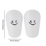 Maxbell 2Pcs Mini Soccer Shin Guards Gear Shin Pads Games Kids Adults Leg Protection White S 10cmx6cm