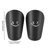 Maxbell 2Pcs Mini Soccer Shin Guards Gear Shin Pads Games Kids Adults Leg Protection Black XS 8cmx5cm