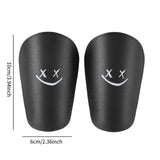 Maxbell 2Pcs Mini Soccer Shin Guards Gear Shin Pads Games Kids Adults Leg Protection Black S 10cmx6cm