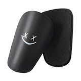 Maxbell 2Pcs Mini Soccer Shin Guards Gear Shin Pads Games Kids Adults Leg Protection Black S 10cmx6cm