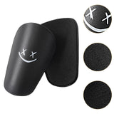 Maxbell 2Pcs Mini Soccer Shin Guards Gear Shin Pads Games Kids Adults Leg Protection Black S 10cmx6cm
