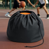 Maxbell Basketball Carrying Bag Drawstring Bag for Outdoor Activities Soccer Camping Black