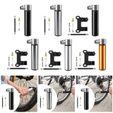 Maxbell Mini Bicycle Pump CNC Fast Inflation Repair Tool Universal 120 PSI Tire Pump Black no Bracket