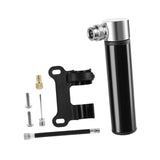 Maxbell Mini Bicycle Pump CNC Fast Inflation Repair Tool Universal 120 PSI Tire Pump Black and Bracket