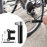 Maxbell Mini Bicycle Pump CNC Fast Inflation Repair Tool Universal 120 PSI Tire Pump Black and Bracket