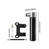 Maxbell Mini Bicycle Pump CNC Fast Inflation Repair Tool Universal 120 PSI Tire Pump Black and Bracket