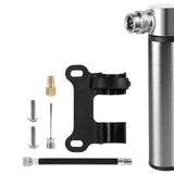 Maxbell Mini Bicycle Pump CNC Fast Inflation Repair Tool Universal 120 PSI Tire Pump Titanium and Bracket