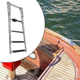 Maxbell 4 Step Telescoping Marine Ladder Pontoon Boat Ladder for Dinghy Pontoon Boat