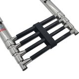 Maxbell 4 Step Telescoping Marine Ladder Pontoon Boat Ladder for Dinghy Pontoon Boat