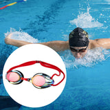 Maxbell Swim Goggles Comfortable Wide View Eyewear for Men Women Water Sports Adults Red