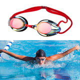 Maxbell Swim Goggles Comfortable Wide View Eyewear for Men Women Water Sports Adults Red