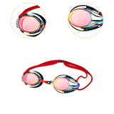 Maxbell Swim Goggles Comfortable Wide View Eyewear for Men Women Water Sports Adults Red