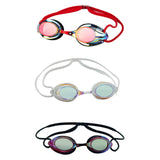 Maxbell Swim Goggles Comfortable Wide View Eyewear for Men Women Water Sports Adults Red