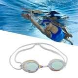 Maxbell Swim Goggles Comfortable Wide View Eyewear for Men Women Water Sports Adults White