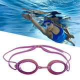 Maxbell Silicone Swimming Goggles Portable Eyewear for Adults Water Sports Men Women Violet Pink