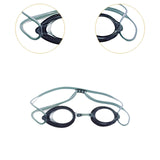 Maxbell Silicone Swimming Goggles Portable Eyewear for Adults Water Sports Men Women Blue Black