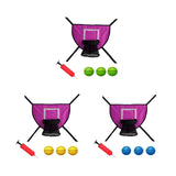 Maxbell Trampoline Basketball Hoop Set Soft Basketball Game Accessories for Training Green Basketball