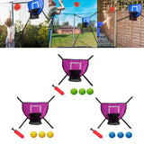 Maxbell Trampoline Basketball Hoop Set Soft Basketball Game Accessories for Training Green Basketball