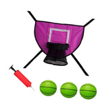 Maxbell Trampoline Basketball Hoop Set Soft Basketball Game Accessories for Training Green Basketball