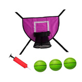 Maxbell Trampoline Basketball Hoop Set Soft Basketball Game Accessories for Training Green Basketball