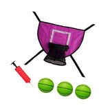 Maxbell Trampoline Basketball Hoop Set Soft Basketball Game Accessories for Training Green Basketball