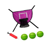 Maxbell Trampoline Basketball Hoop Set Soft Basketball Game Accessories for Training Green Basketball