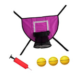 Maxbell Trampoline Basketball Hoop Set Soft Basketball Game Accessories for Training Yellow Basketball