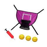 Maxbell Trampoline Basketball Hoop Set Soft Basketball Game Accessories for Training Yellow Basketball