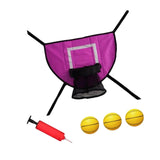 Maxbell Trampoline Basketball Hoop Set Soft Basketball Game Accessories for Training Yellow Basketball
