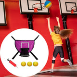 Maxbell Trampoline Basketball Hoop Set Soft Basketball Game Accessories for Training Yellow Basketball