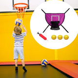 Maxbell Trampoline Basketball Hoop Set Soft Basketball Game Accessories for Training Yellow Basketball