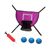 Maxbell Trampoline Basketball Hoop Set Soft Basketball Game Accessories for Training Blue Basketball