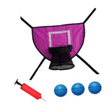 Maxbell Trampoline Basketball Hoop Set Soft Basketball Game Accessories for Training Blue Basketball